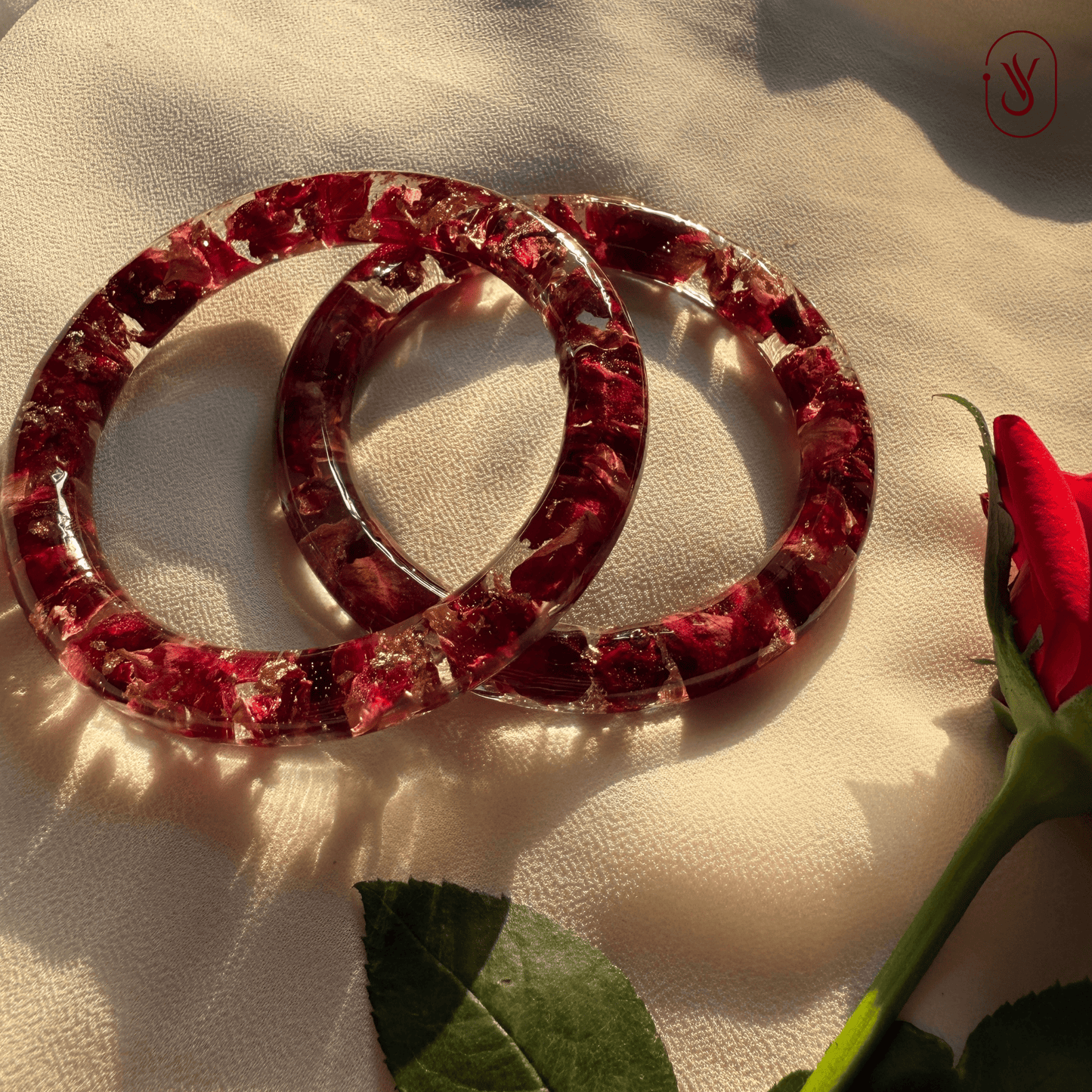 Handmade Real Flowers Bangles – Customisable Pair of 2 | Unique Gift for Women