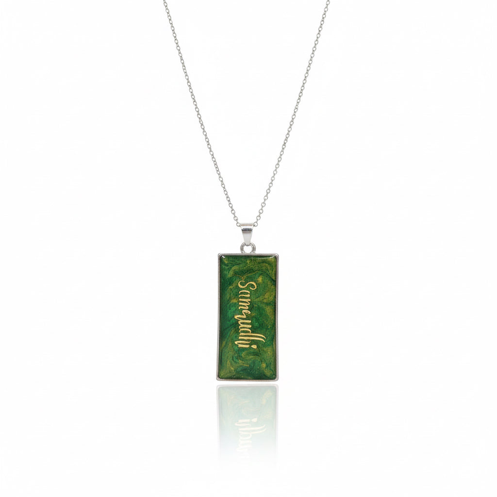 Your Name, Your Story – Custom Resin Name Pendant | Personalised Jewellery Gift with Anti-Tarnish Finish