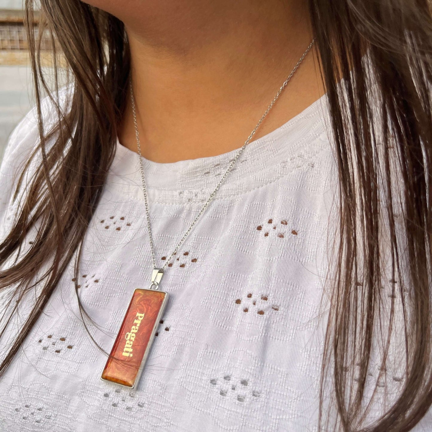 Your Name, Your Story – Custom Resin Name Pendant | Personalised Jewellery Gift with Anti-Tarnish Finish