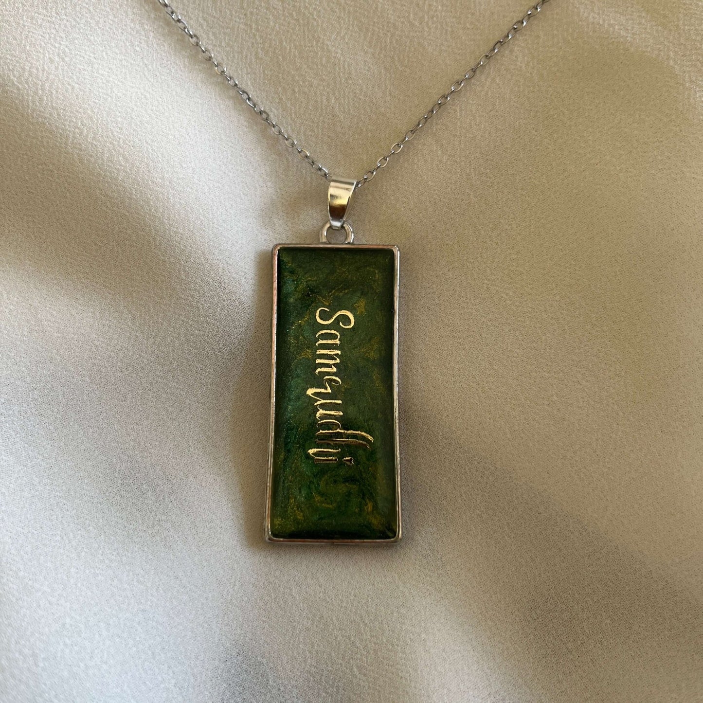 Your Name, Your Story – Custom Resin Name Pendant | Personalised Jewellery Gift with Anti-Tarnish Finish