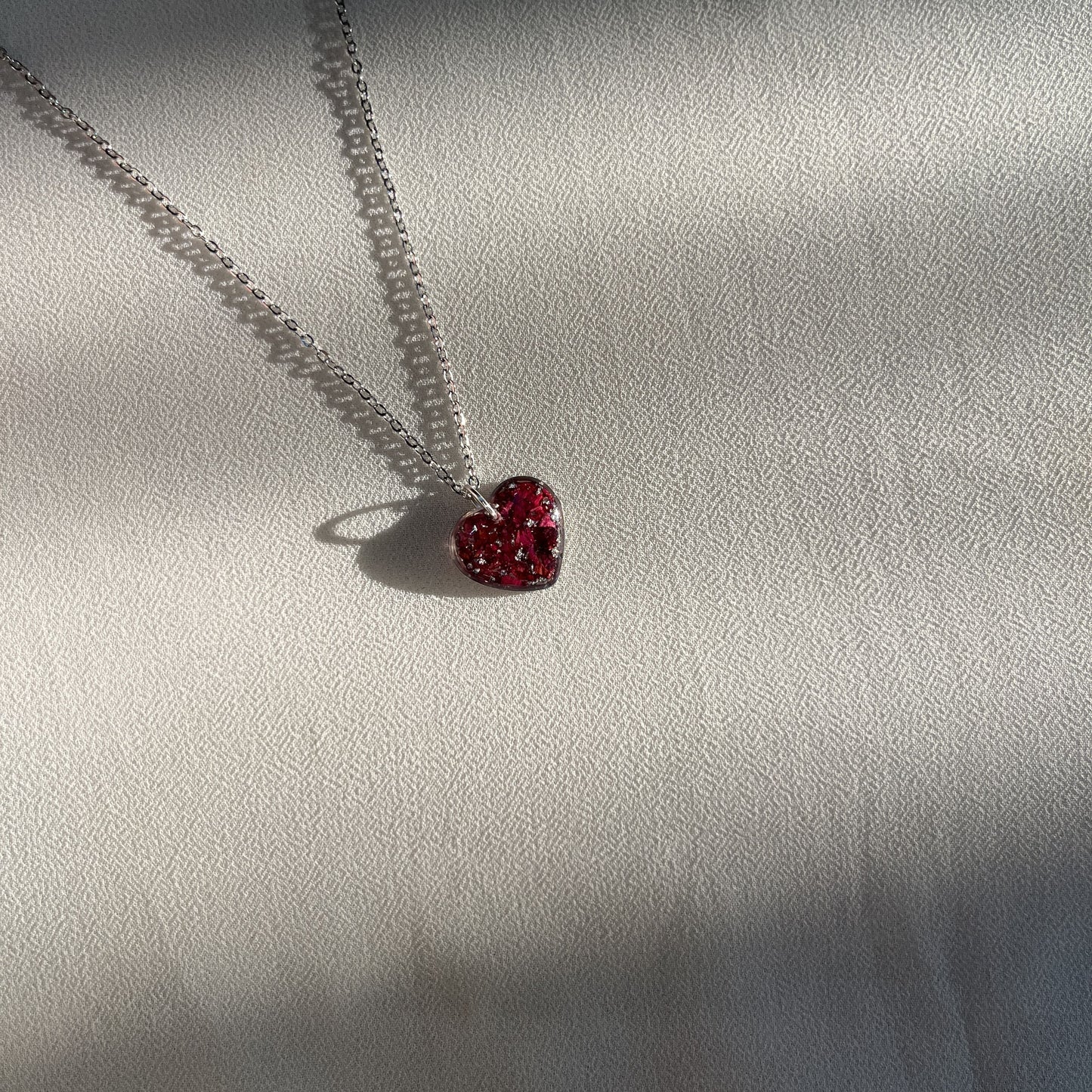 Rose Heart Shape Anti Tarnish Necklace- Customisable Gift For Her