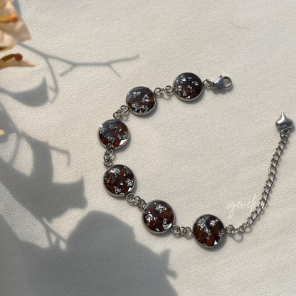 Silver Rose bracelet 6  bazzel Round