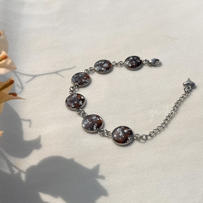 Silver Rose bracelet 6  bazzel Round