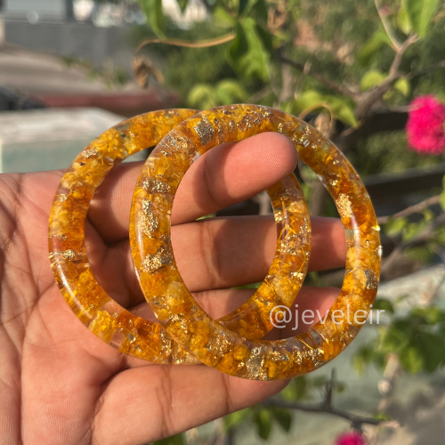 Handmade Real Flowers Bangles – Customisable Pair of 2 | Unique Gift for Women