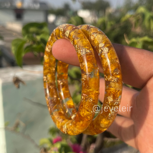 Handmade Real Flowers Bangles – Customisable Pair of 2 | Unique Gift for Women