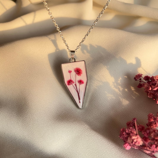 Golden Triangle Resin Pendant Necklace | Modern Handmade Jewelry