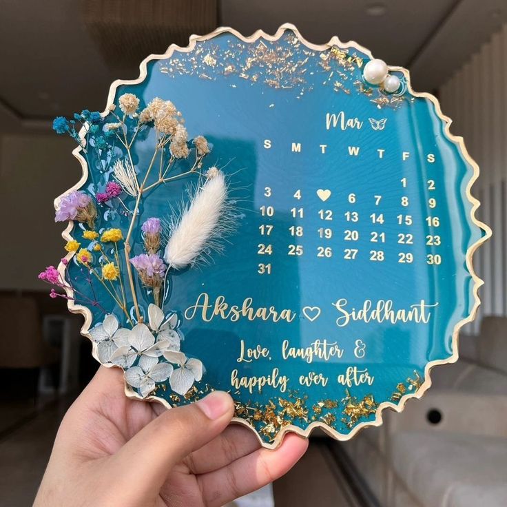 Personalized 8 Inch Resin Wedding Plate with Stand | Preserve Your Flowers Forever | Custom Nikah & Couple Name Keepsake