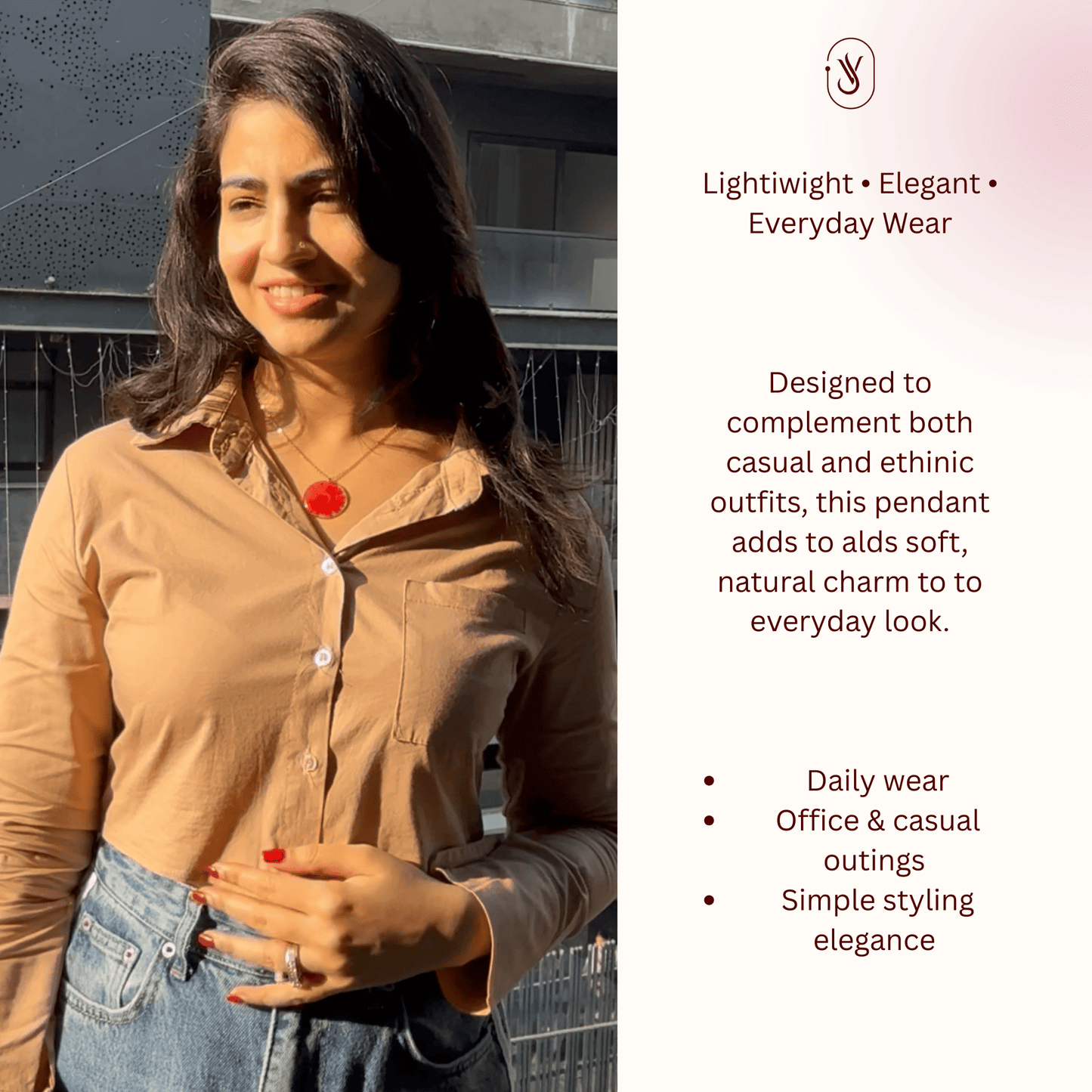 Real Red Daisy Necklace – Handmade Resin Pendant | Anti-Tarnish Chain