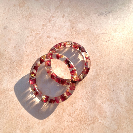 Handmade Real Rose Bangles Gift for Women - Customizable