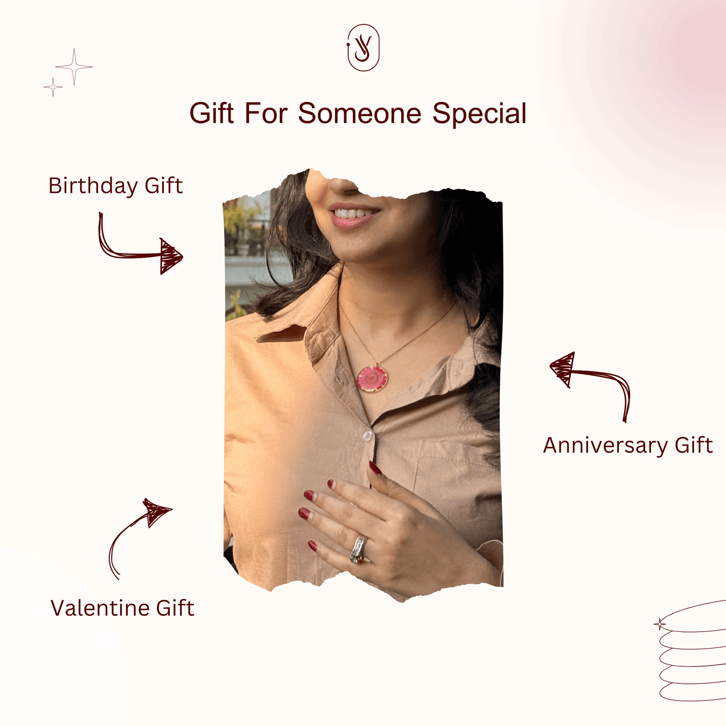 Real Red Daisy Necklace – Handmade Resin Pendant | Anti-Tarnish Chain