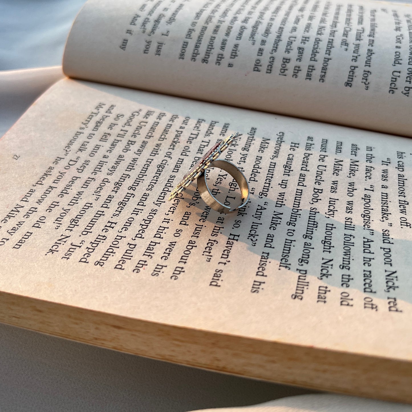 White Rose asjustable ring