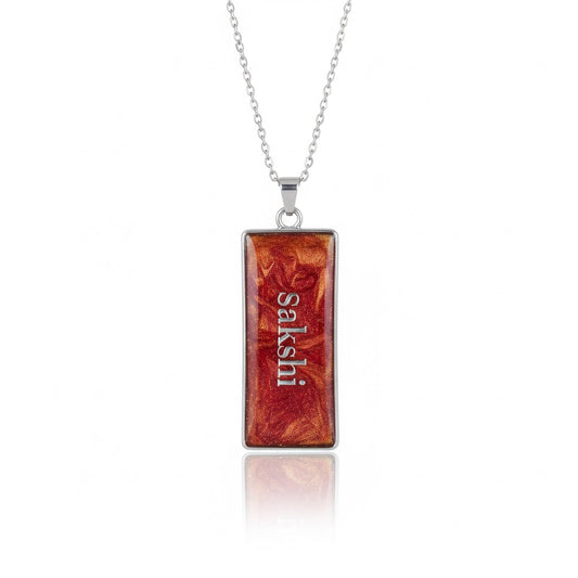 Your Name, Your Story – Custom Resin Name Pendant | Personalised Jewellery Gift with Anti-Tarnish Finish