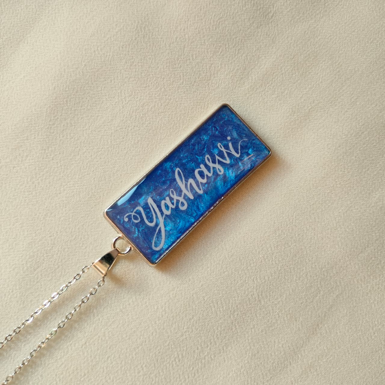 Your Name, Your Story – Custom Resin Name Pendant | Personalised Jewellery Gift with Anti-Tarnish Finish