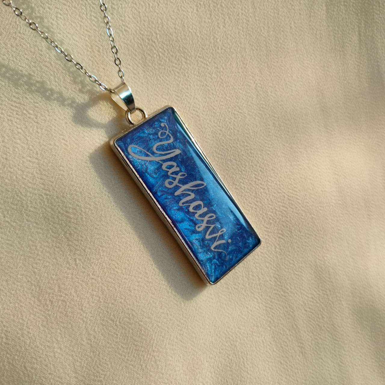 Your Name, Your Story – Custom Resin Name Pendant | Personalised Jewellery Gift with Anti-Tarnish Finish
