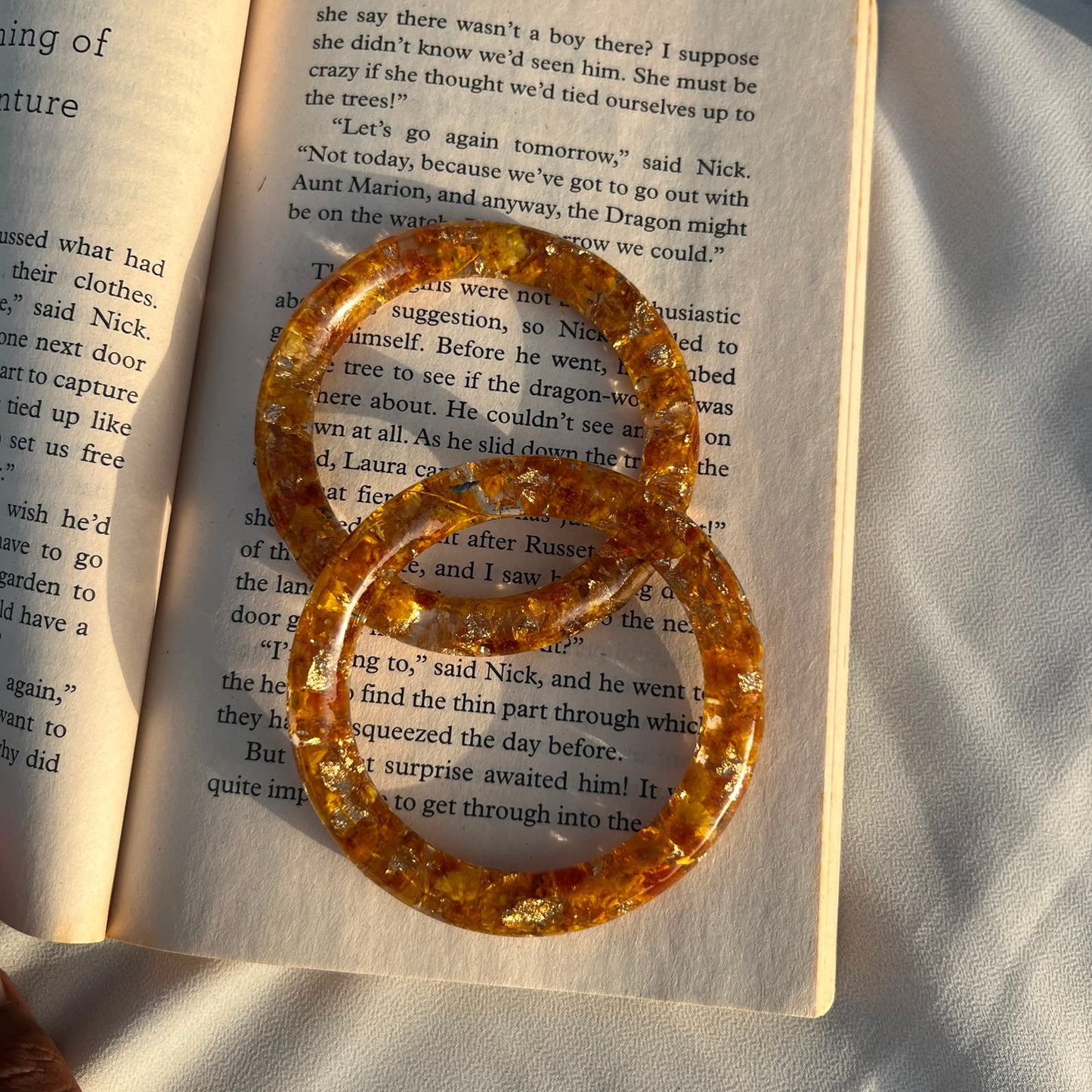 Handmade Real Flowers Bangles – Customisable Pair of 2 | Unique Gift for Women