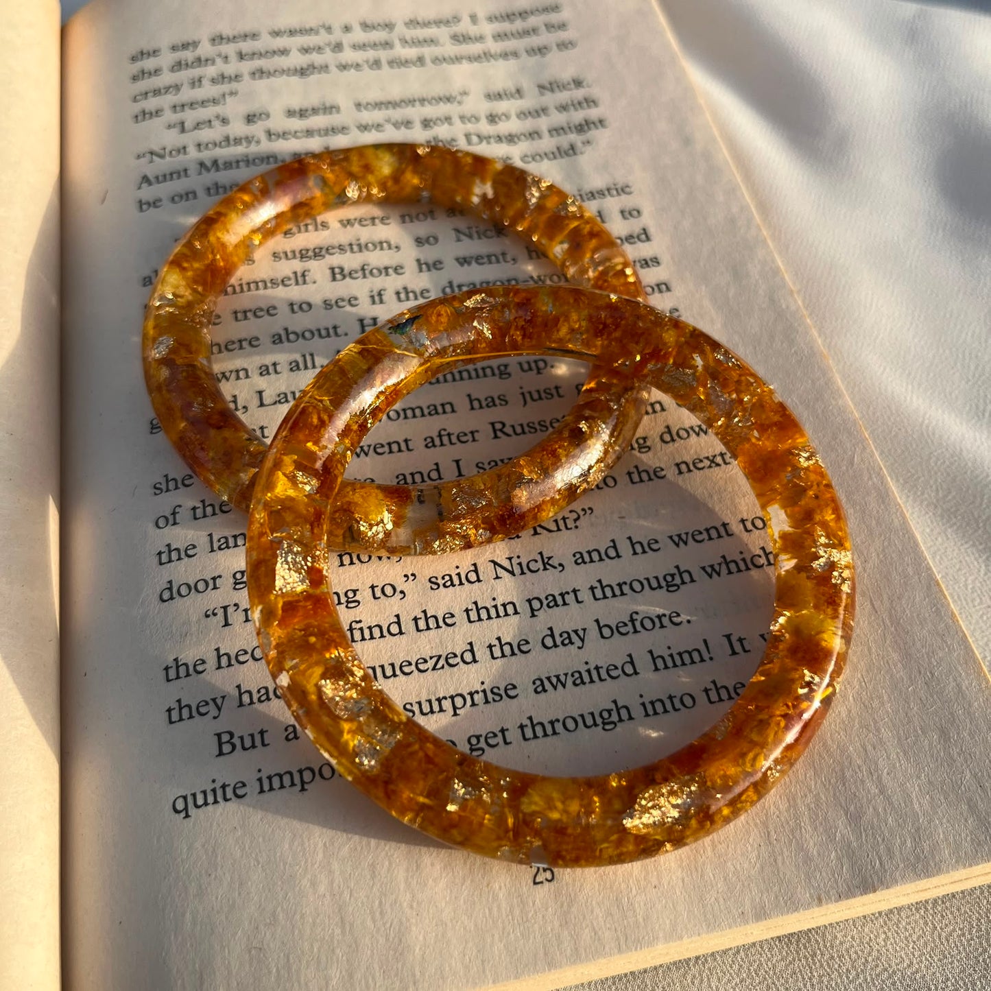Handmade Real Flowers Bangles – Customisable Pair of 2 | Unique Gift for Women